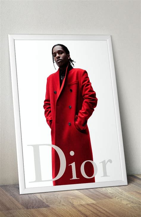 asap rocky dior framed print|asap rocky dior wallpaper.